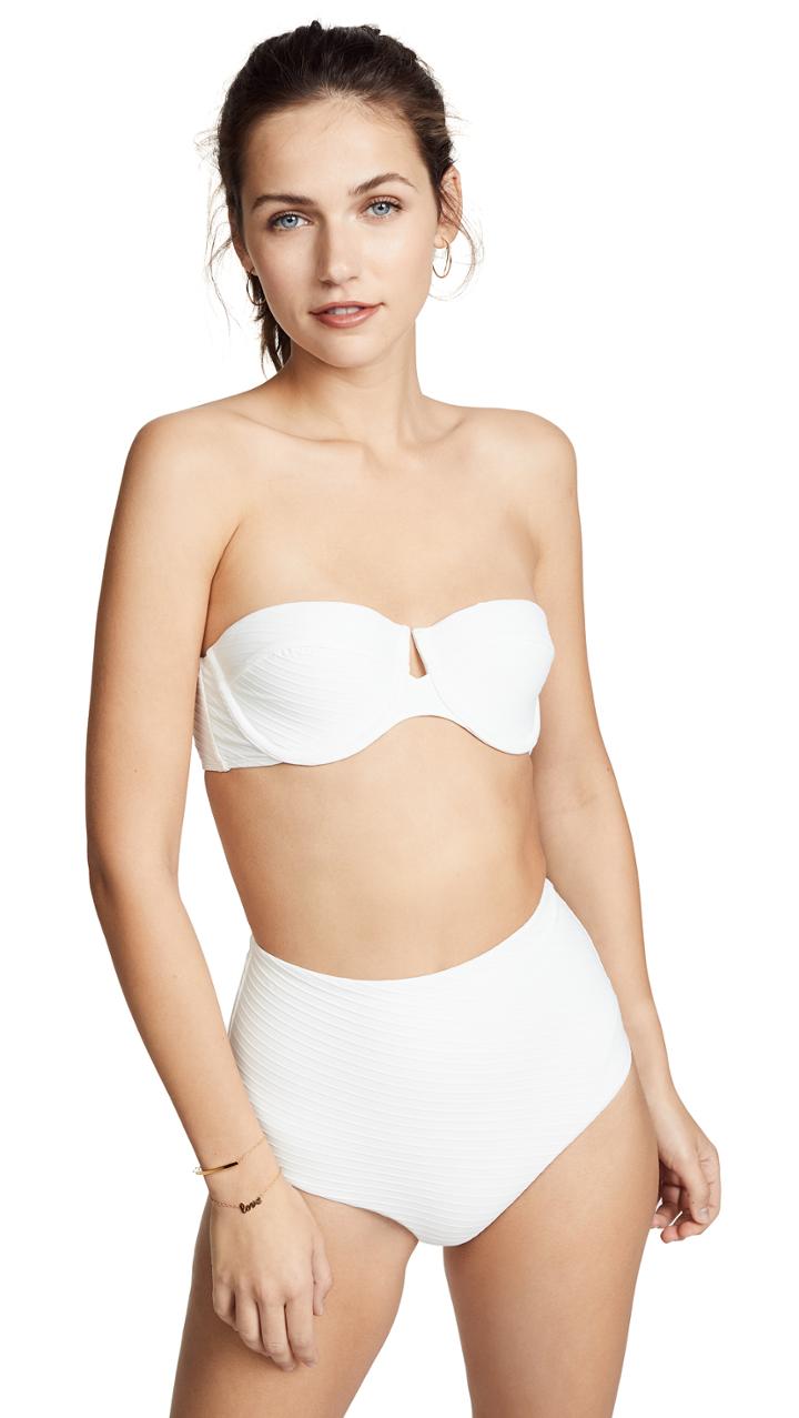 Zimmermann Separates Textured Underwire Bikini Top