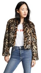 Jocelyn Longhair Rabbit Fur Jacket