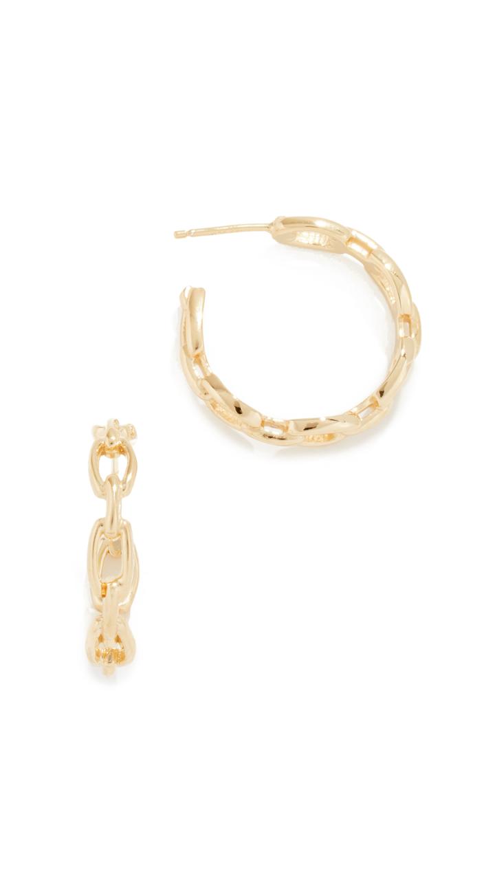 Jennifer Zeuner Jewelry Carmine Hoop Earrings