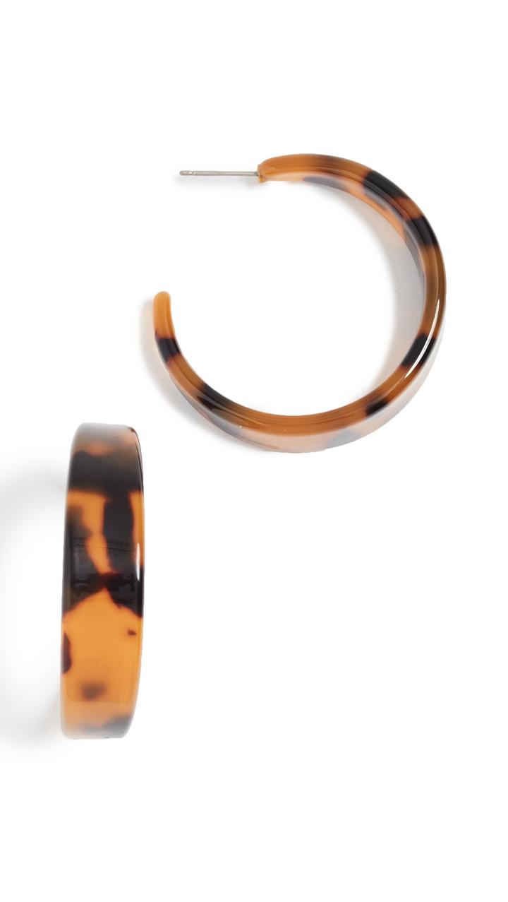 Kenneth Jay Lane Thick Hoop Earrings