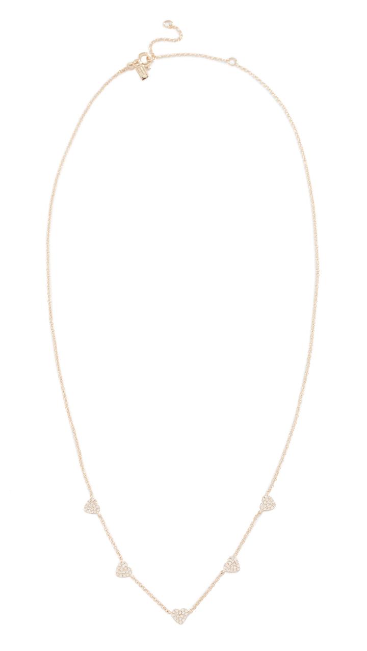 Ef Collection 14k Mini Diamond Heart Necklace