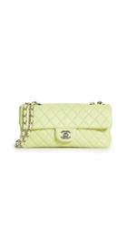 What Goes Around Comes Around Chanel Green Lamb Eastwest 10 Bag 