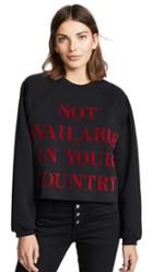Ksenia Schnaider Not Available In Your Country Cropped Sweatshirt 