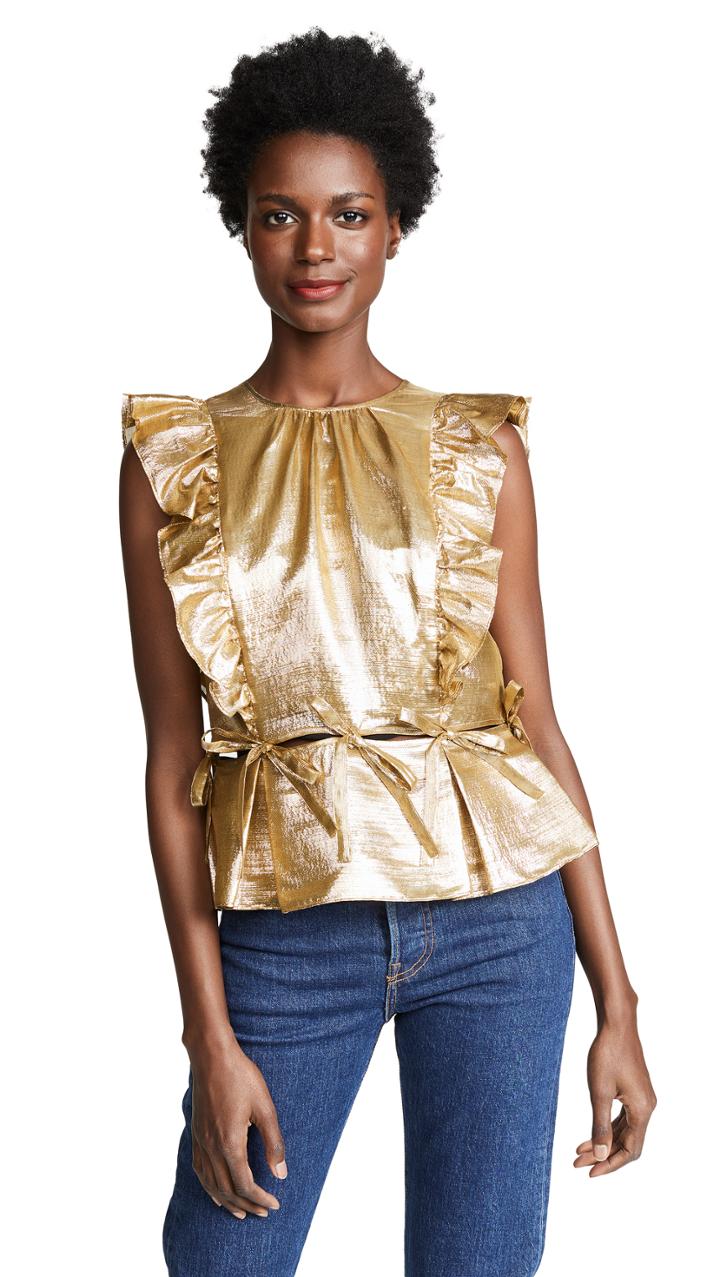 Rebecca Taylor Metallic Blouse