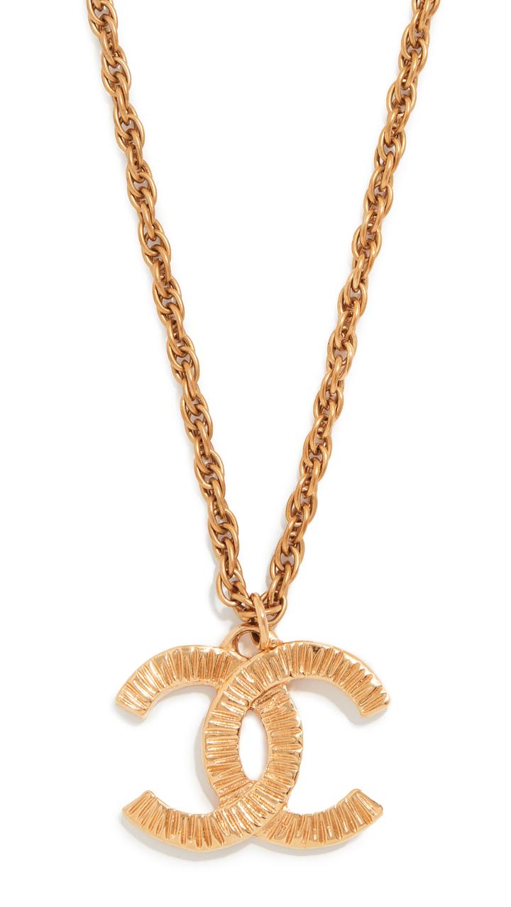 What Goes Around Comes Around Chanel Ridged Necklace