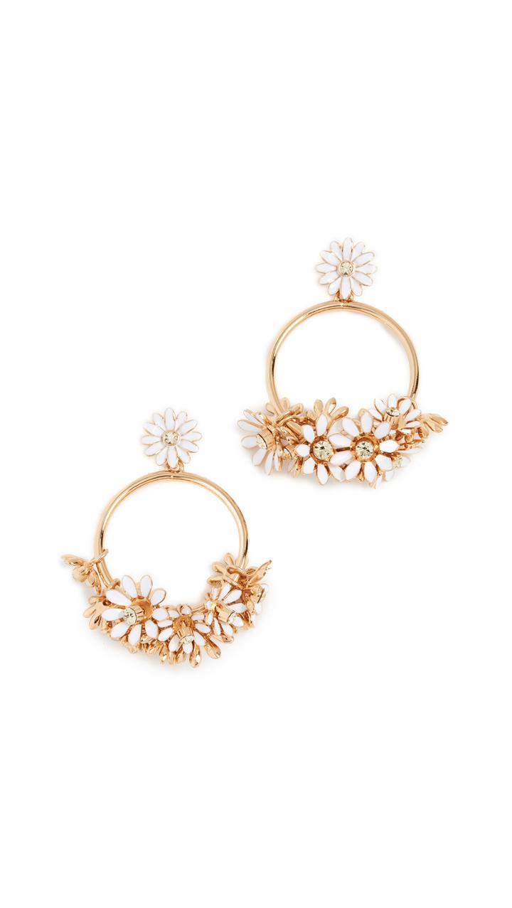 Kate Spade New York Loves Me Loves Me Not Drop Hoop Earrings