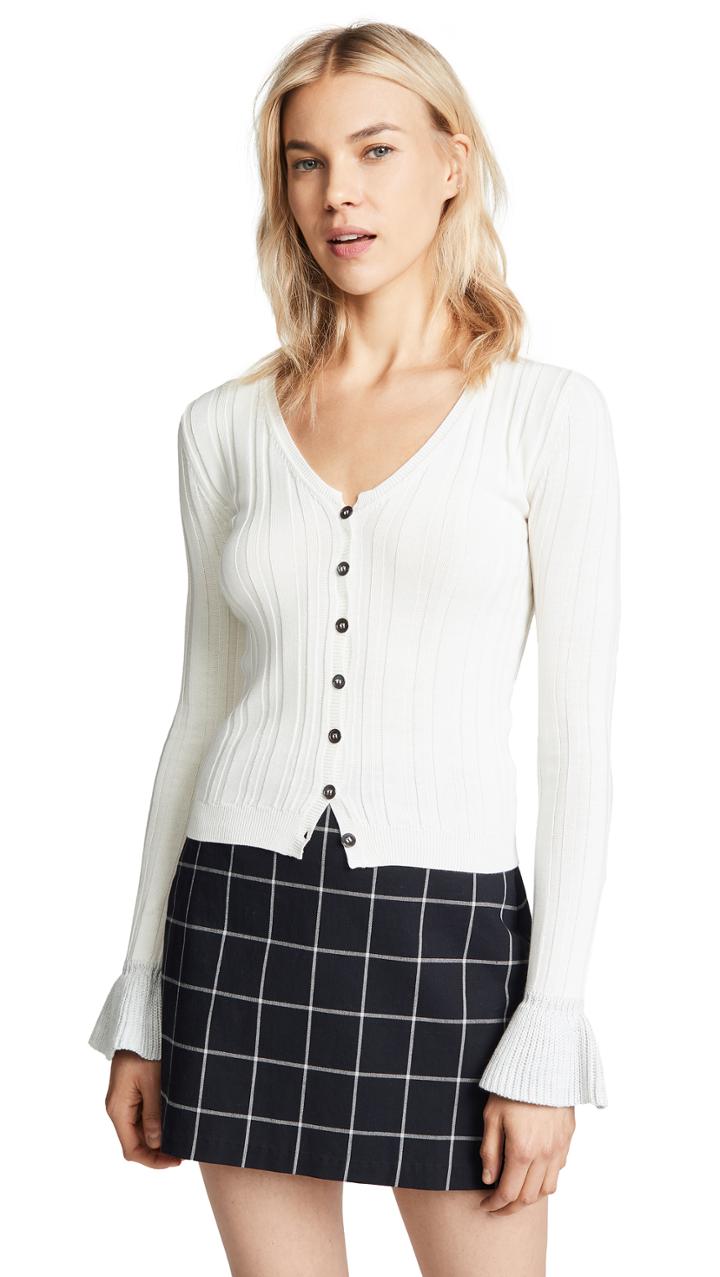 Tome Peplum Sleeve Cardigan