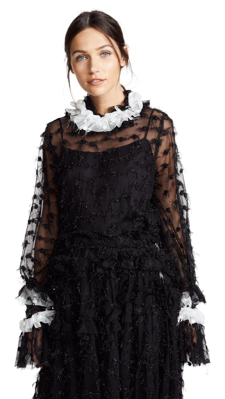 Jourden Twinkle Top With Ruffle Sleeves