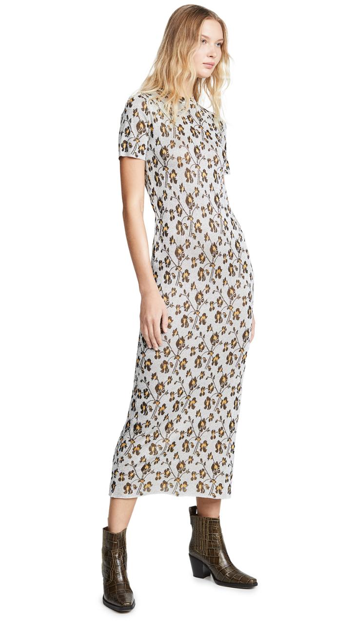 Paco Rabanne Floral Long T Shirt Dress