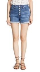 Madewell High Rise Denim Shorts In Derby Wash Button Front Edition