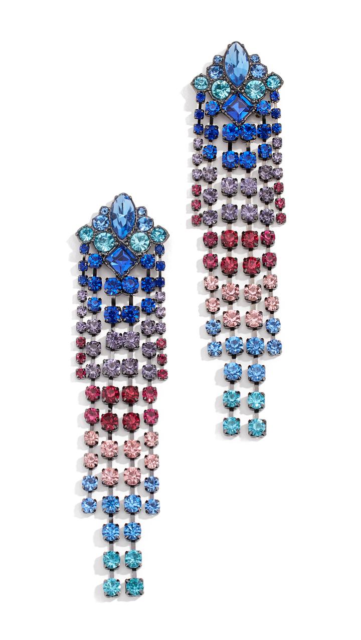 Rebecca Minkoff Gemma Crystal Fringe Earrings