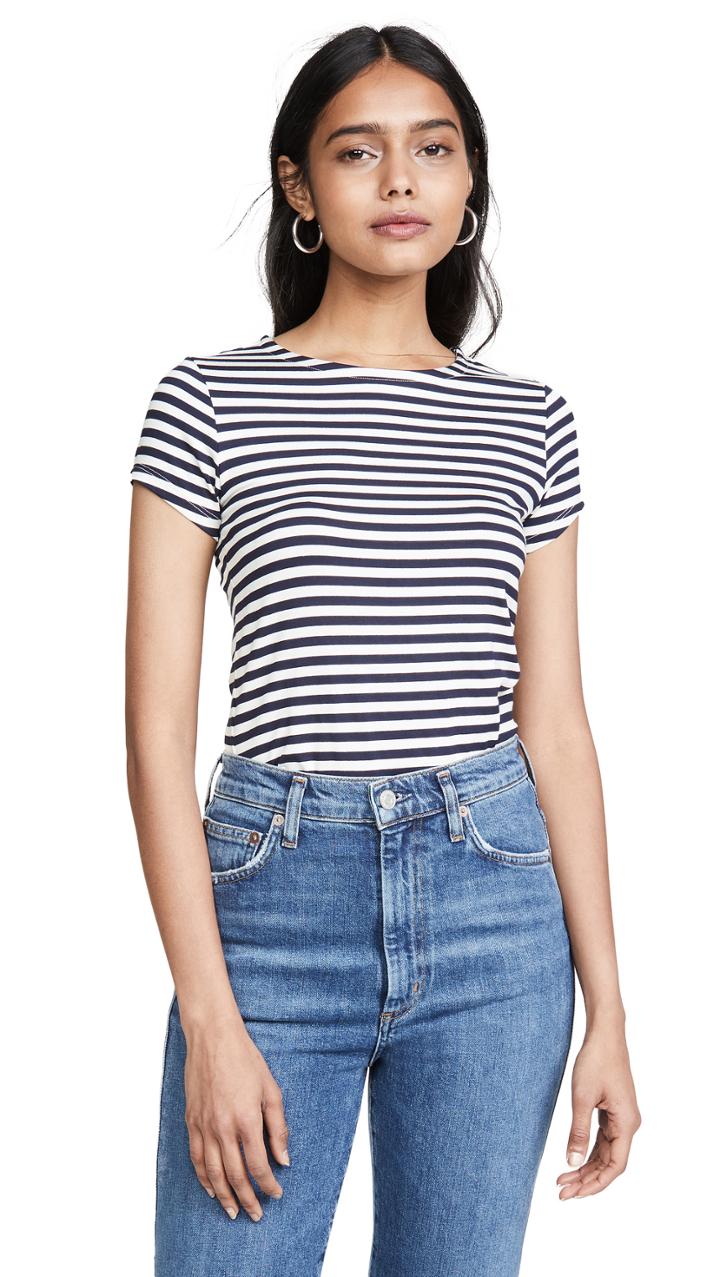 L Agence Ressi Crew Neck Short Sleeve Tee