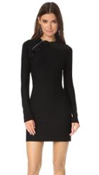 3 1 Phillip Lim Long Sleeve Solid Ruffle Sport Dress With Zippers