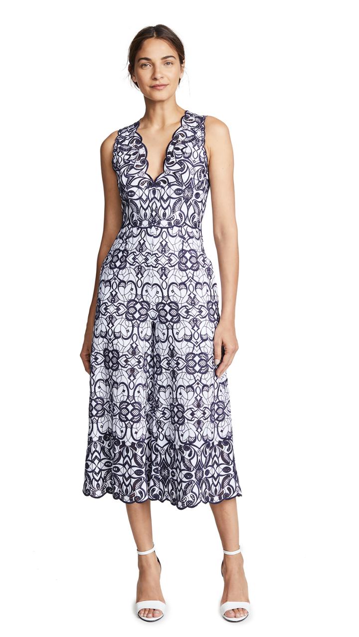 Jonathan Simkhai Scallop Cutout Embroidery Jumpsuit