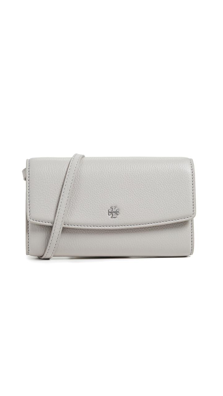 Tory Burch Robinson Pebbled Wallet Cross Body Bag