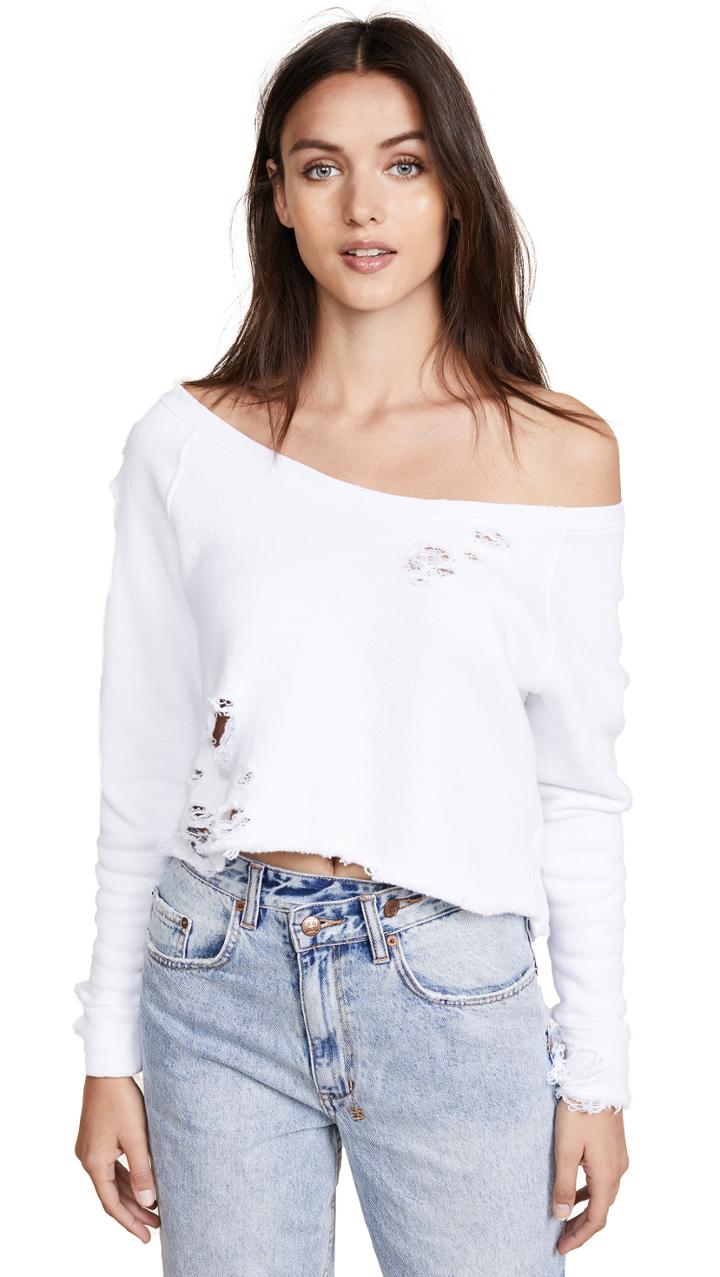 Hudson X Baja East Drop Shoulder Cropped Sweatshirt
