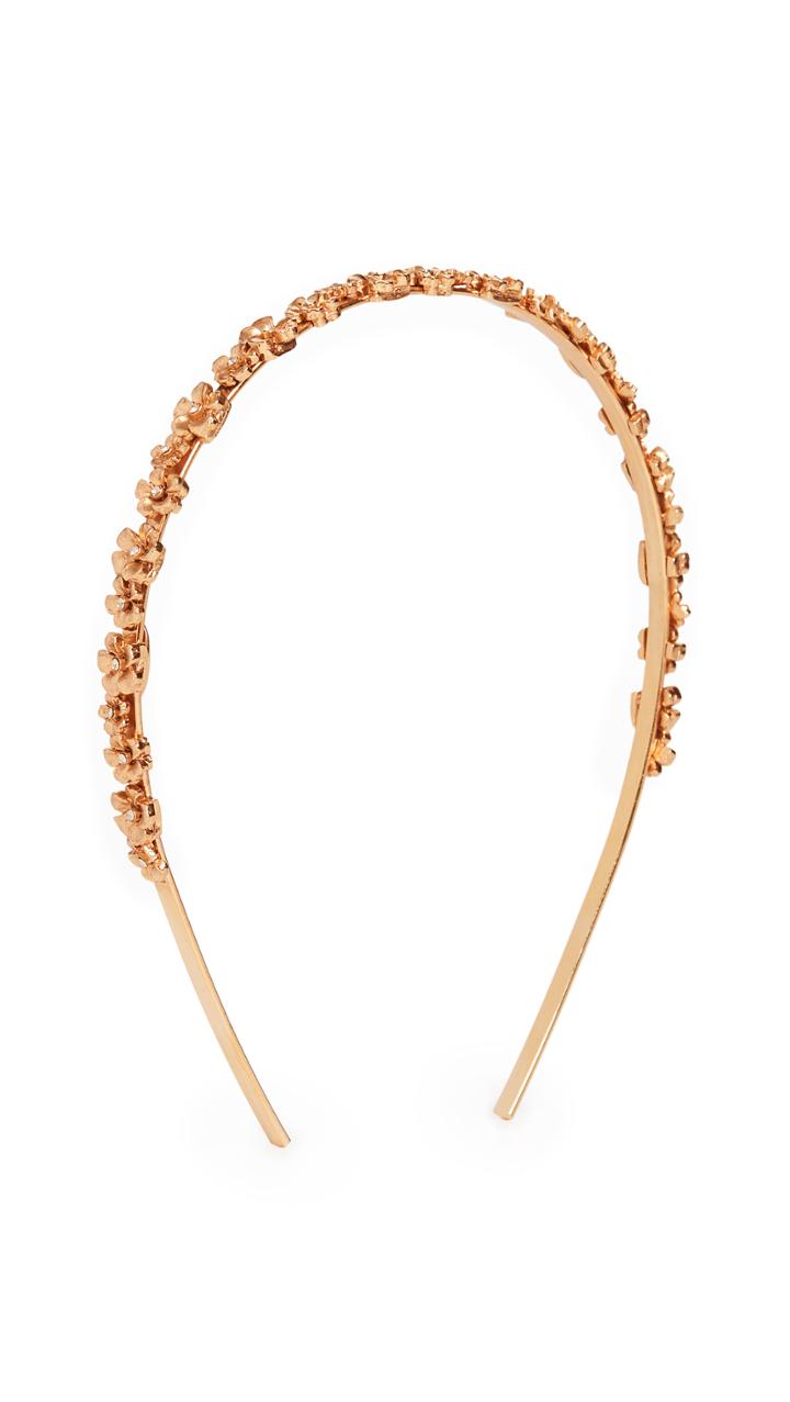 Oscar De La Renta Metal Flower Headband