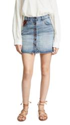 Scotch Soda Maison Scotch Button Up Denim Miniskirt