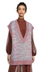 Ganni Hand Knit Wool Vest