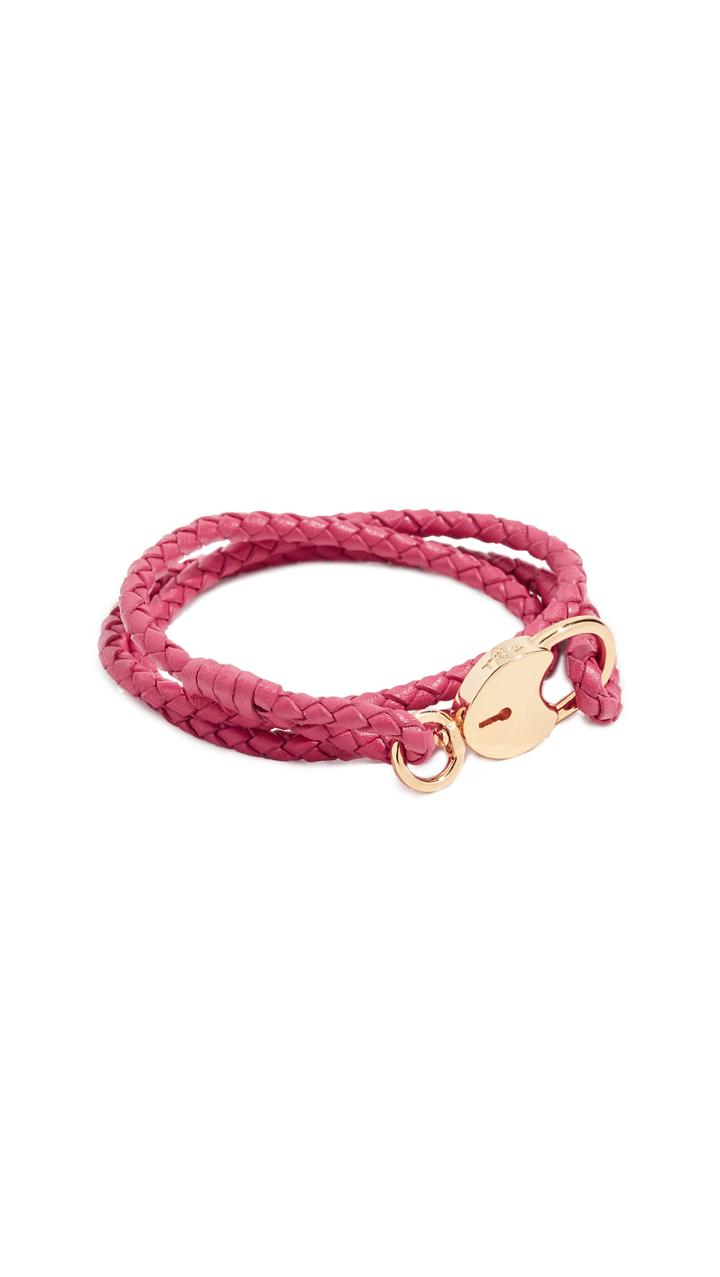 Tory Burch Braided Lock Triple Wrap Bracelet