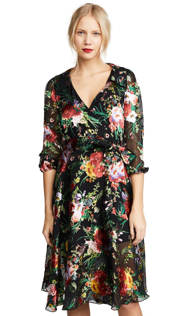Alice Olivia Abney Wrap Shirt Dress