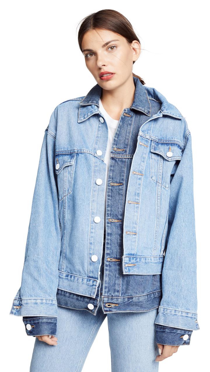 Monse Double Collar Denim Jacket