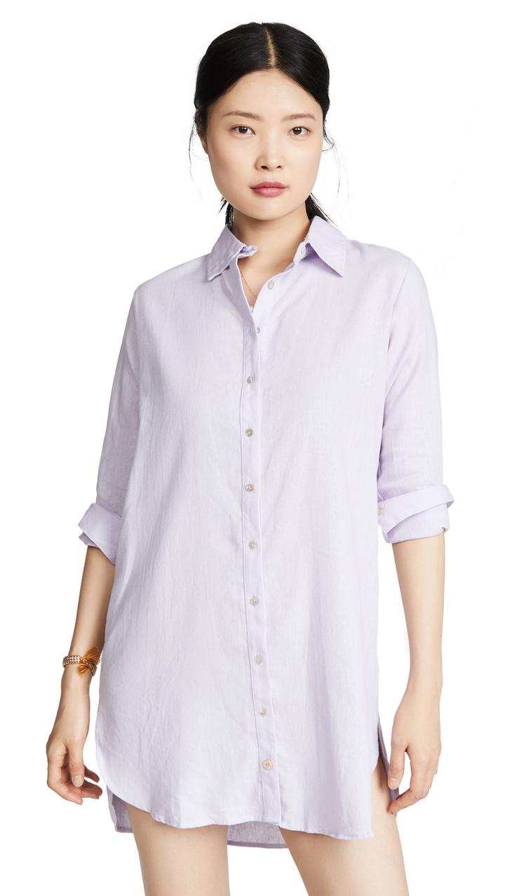 Maaji Pink Floret Button Down Cover Up
