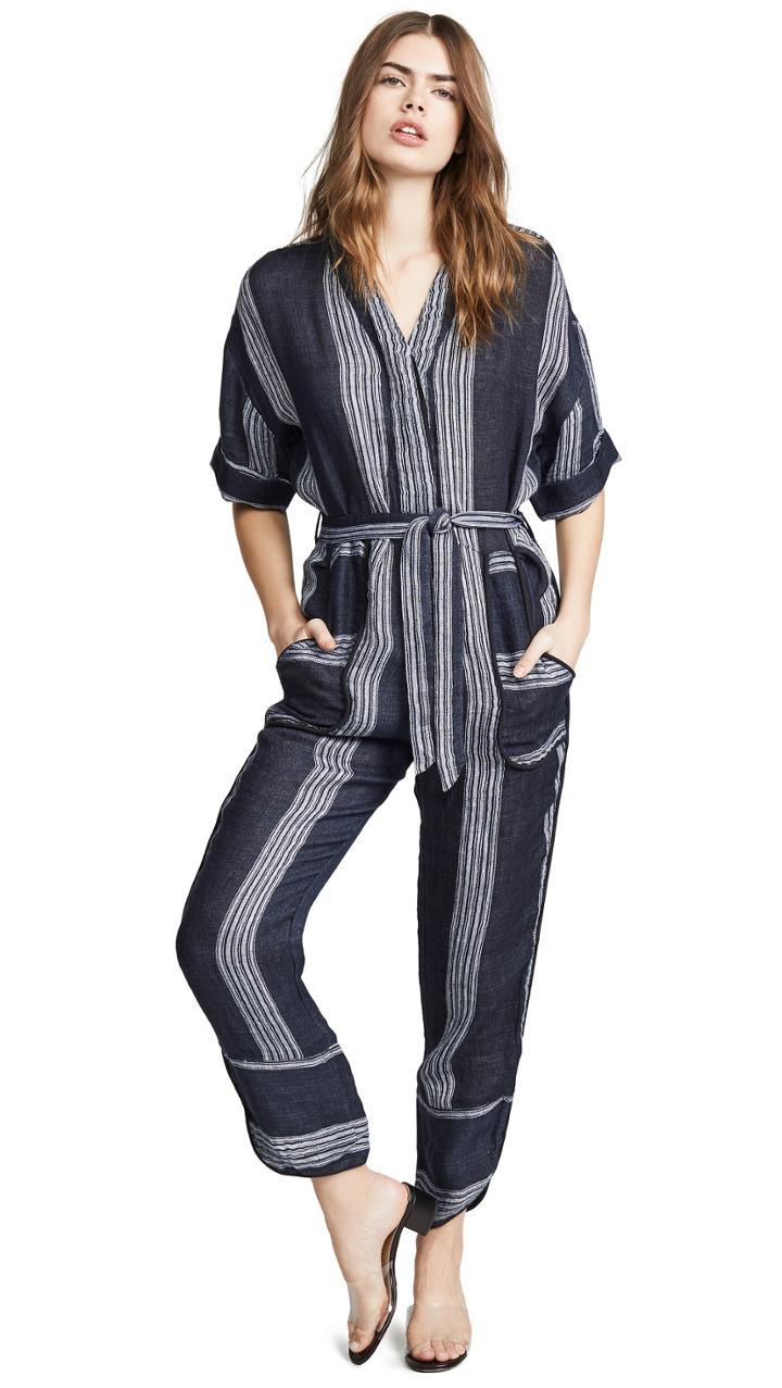 Sea Lyndee Linen Belted Jumpsuit