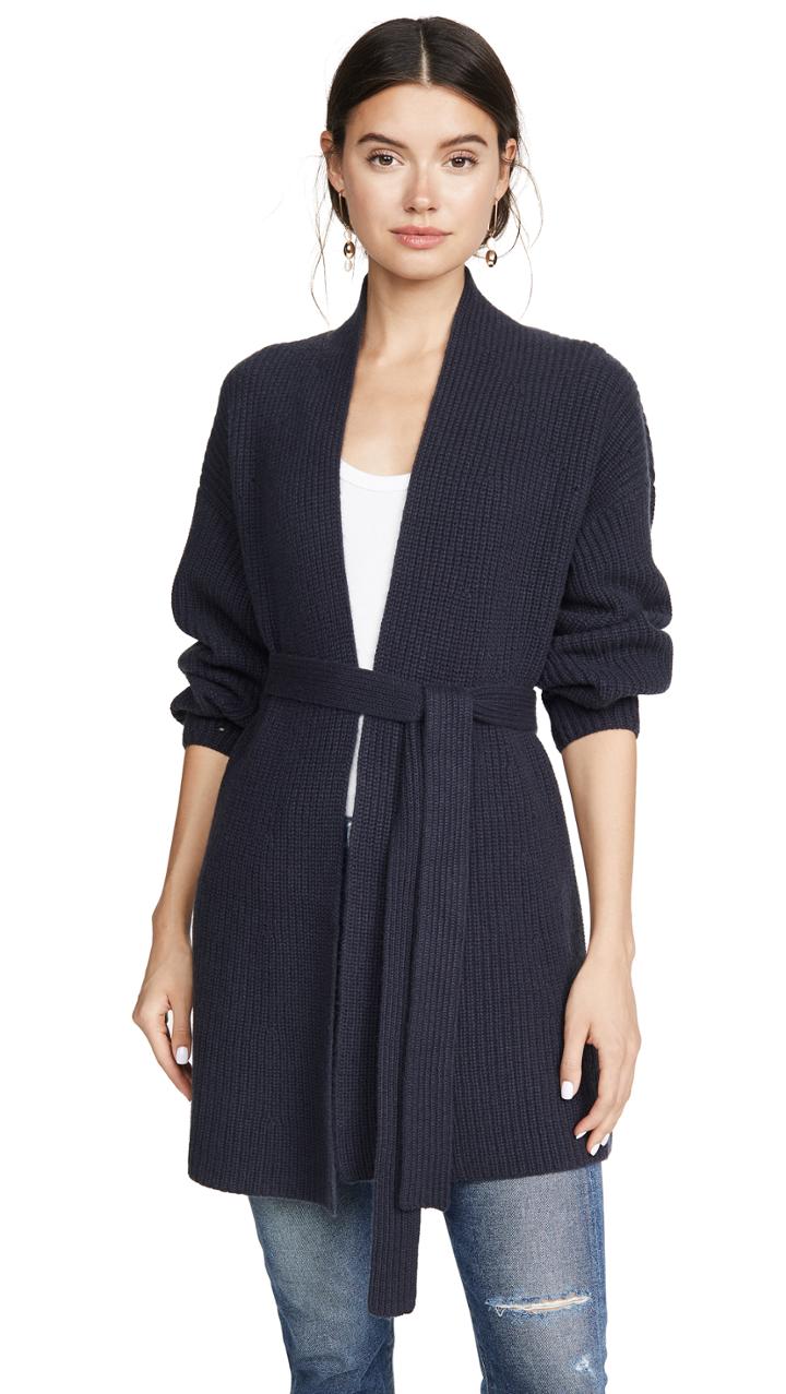 Tse Cashmere Tie Waist Cardigan