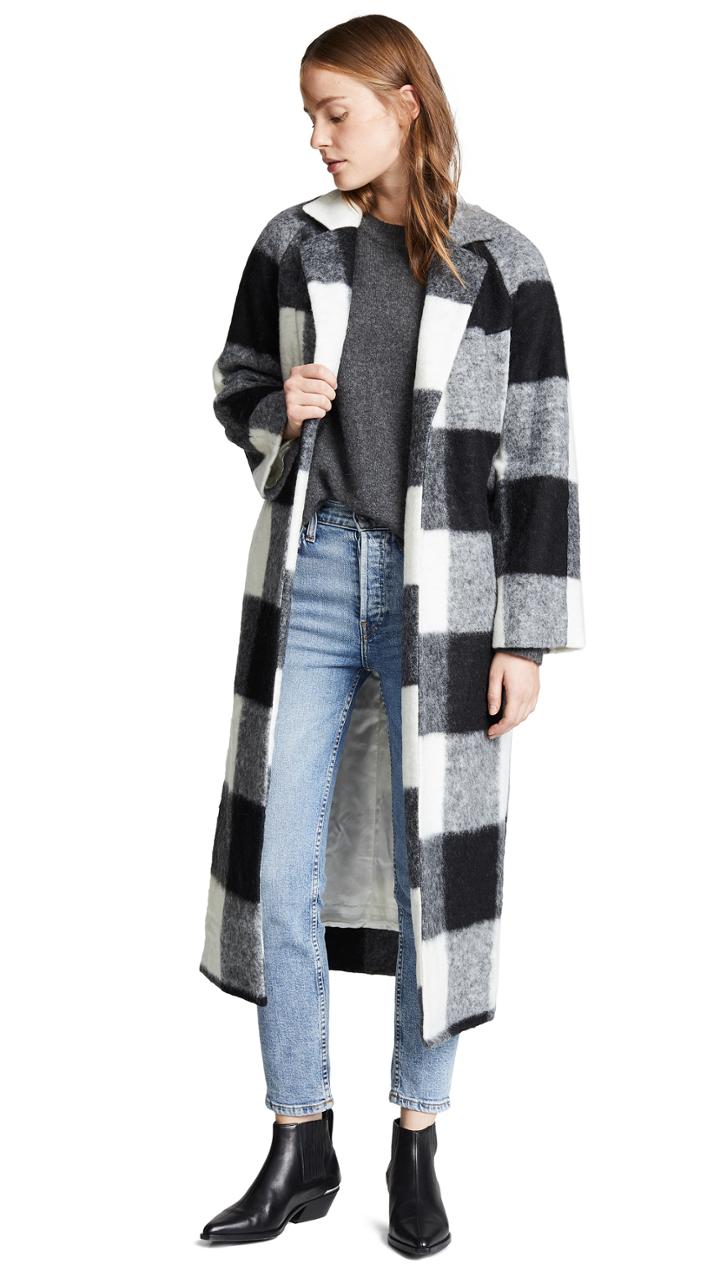 Ganni Pattern Wool Coat