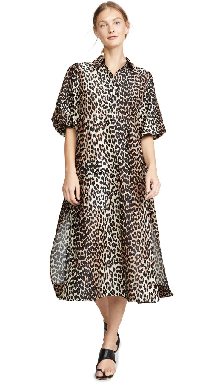 Ganni Silk Linen Dress