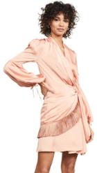 Patbo Fringe Trim Mini Wrap Dress
