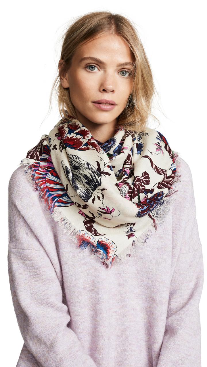 Tory Burch Happy Times Oversized Square Scarf