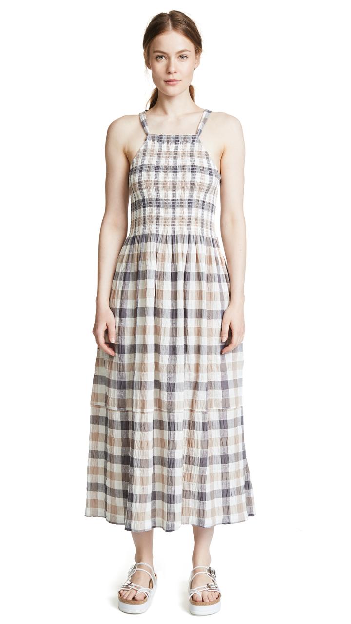 M Patmos Rosa Seersucker Halter Dress