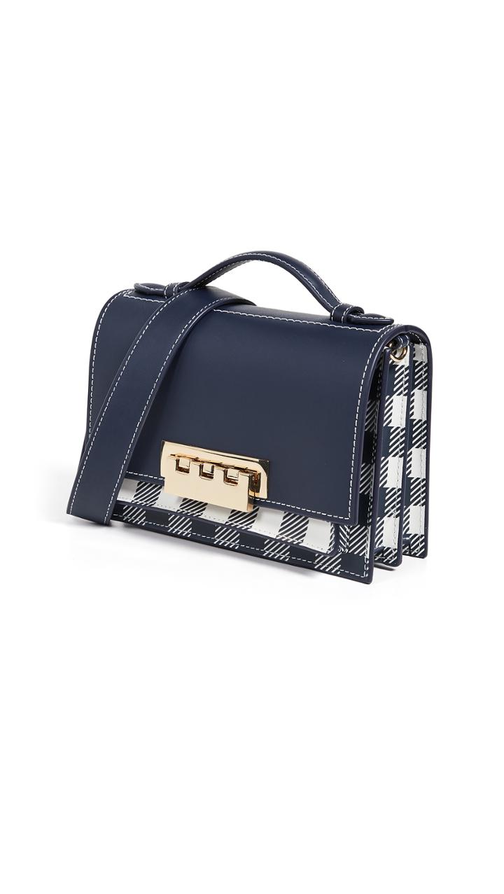 Zac Zac Posen Earthette Gingham Accordion Shoulder Bag