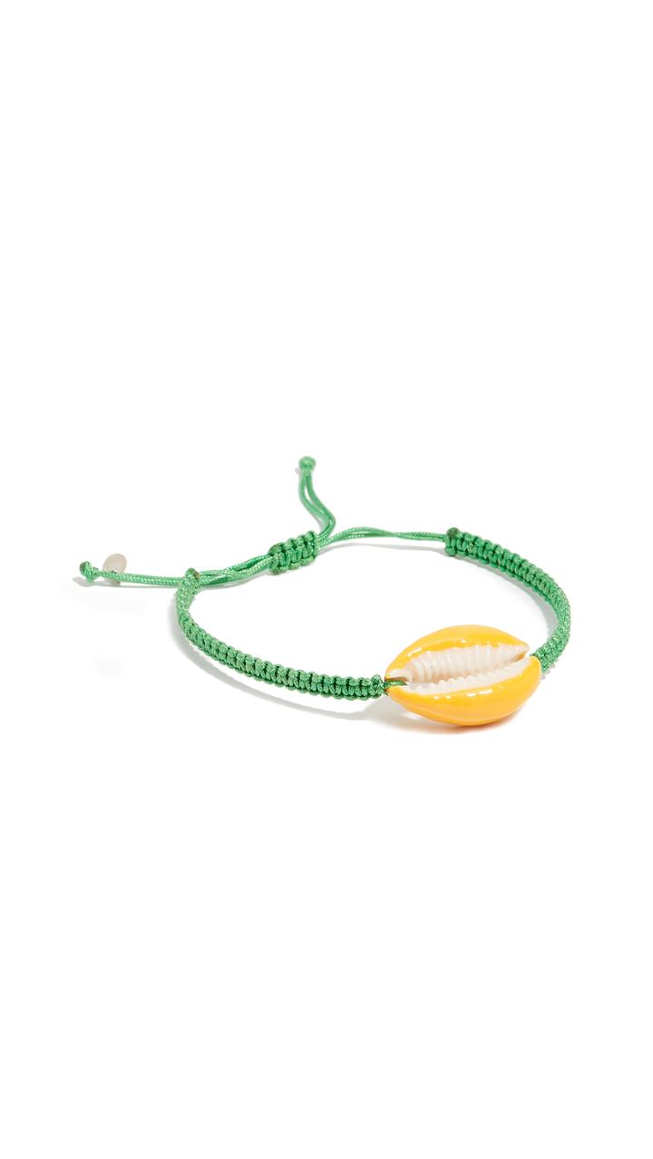 Maison Irem Pino Colored Shell Macrame Bracelet