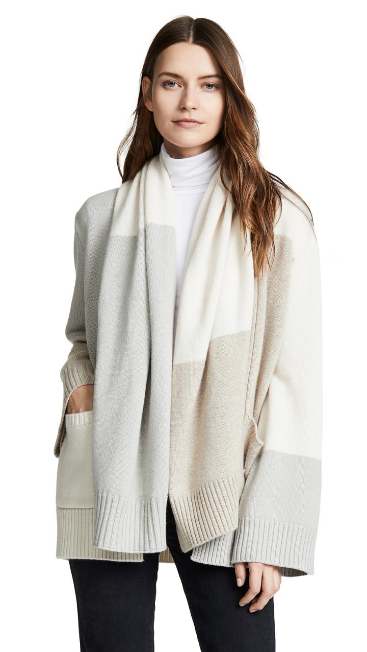 Jenny Park Nada Colorblock Scarf Cardigan