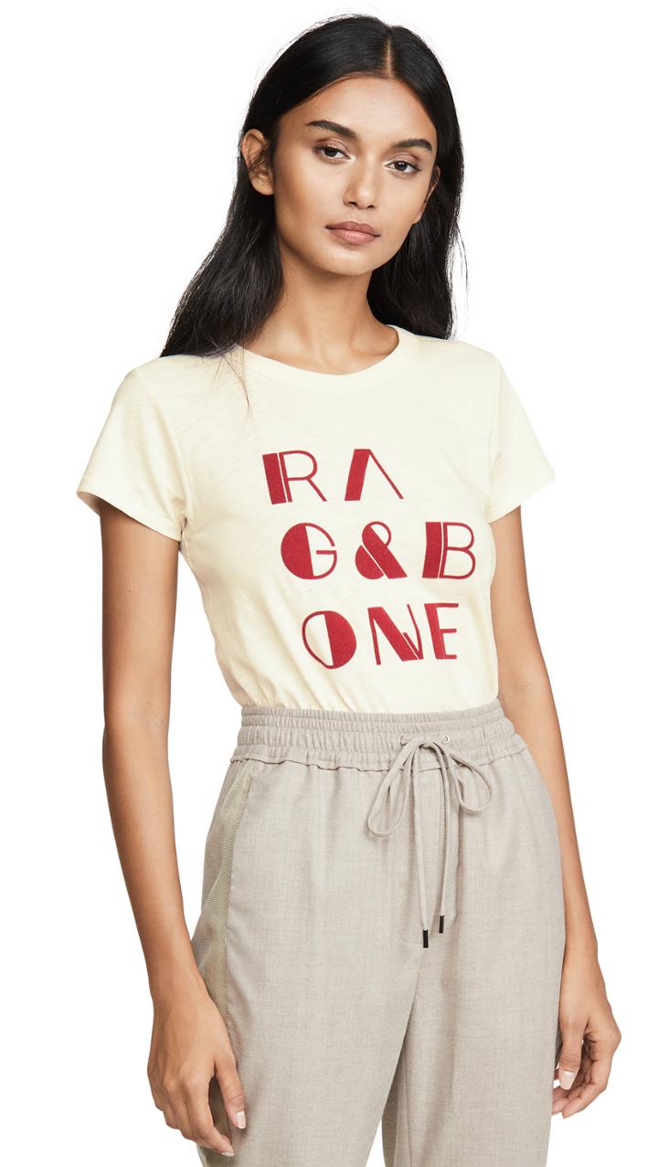 Rag Bone Jean Felt Logo Tee