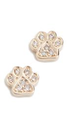 Sydney Evan 14k Mini Paw Stud Earrings