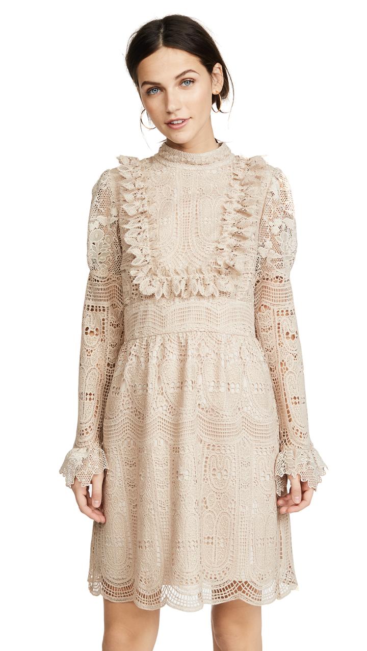 Anna Sui Cupid S Clouds Scallop Lace Dress