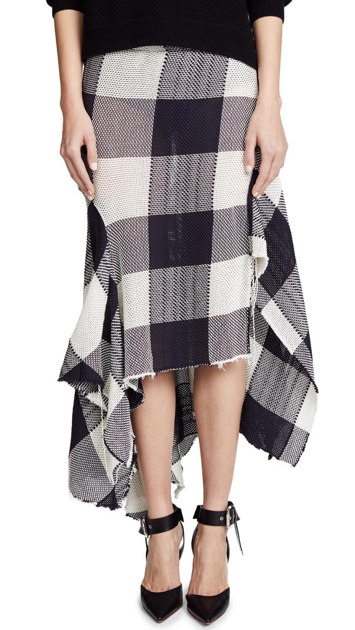 Marques Almeida Asymmetrical Draped Skirt