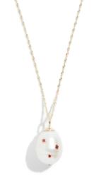 Ariel Gordon Jewelry 14k Bezel Set Baroque Cultured Pearl Necklace With Rubies