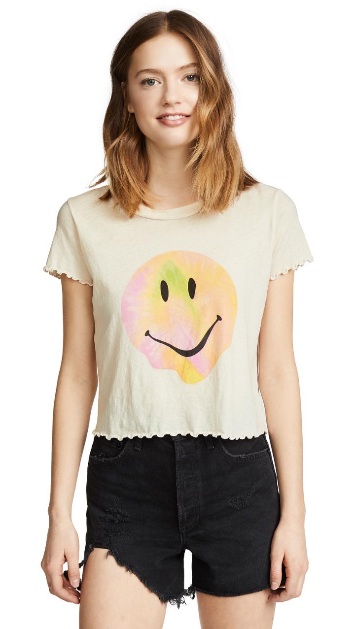 Wildfox Psychedelic Smiley Tee