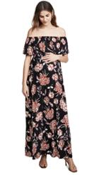 Ingrid Isabel Off The Shoulder Smocked Maxi Dress