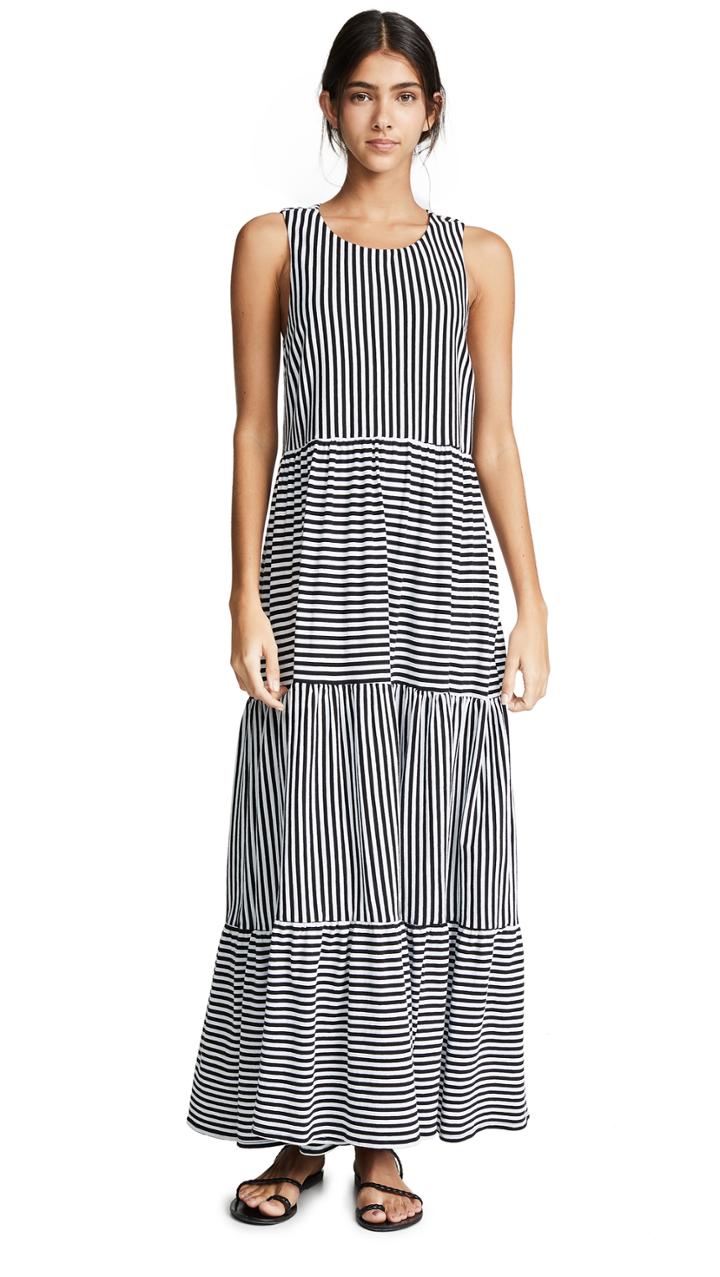 Mds Stripes Georgia Peasant Dress