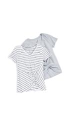 Z Supply Twist Front T Shirt 2 Pack