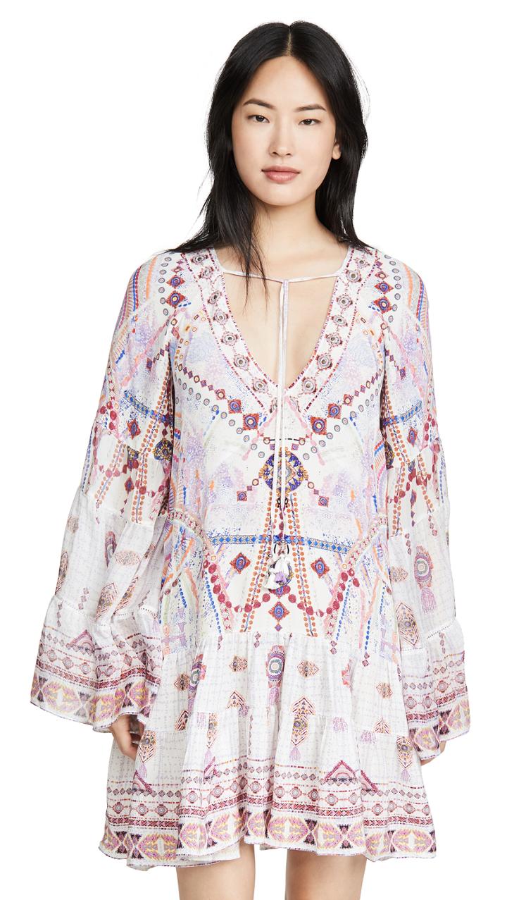Camilla A Line Gathered Panel Dress