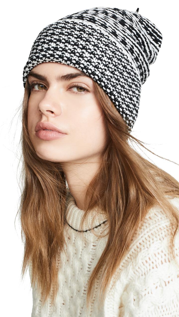 Rebecca Minkoff Patchwork Jacquard Beanie