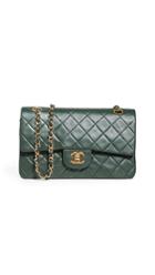 What Goes Around Comes Around Chanel Green Lambskin 2 55 9 Shoulder Bag 