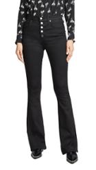 Veronica Beard Jean Beverly High Rise Flare Jeans With Exposed Fly